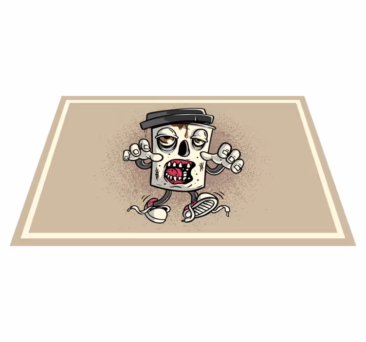 Mantel individual original Personaje de graffiti zombie de café - TenVinilo