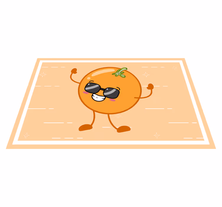 Individual de mesa infantil personaje naranja feliz - TenVinilo