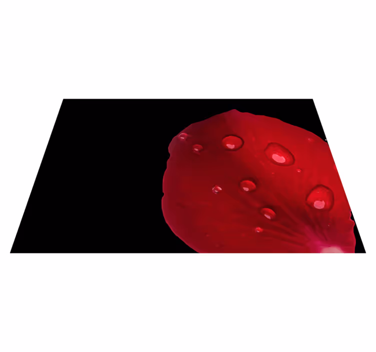 Individual mesa patrón superficie de pétalos rojos - TenVinilo