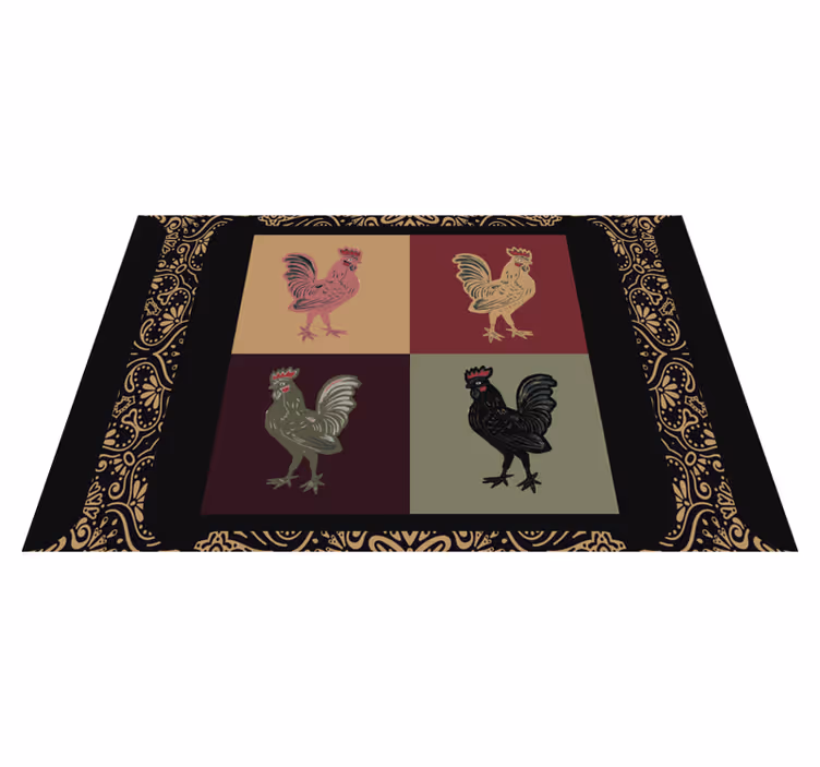 Individual original mesa motivos de pollo vibrantes - TenVinilo