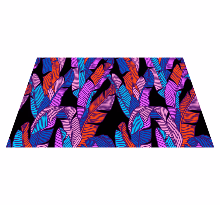 Individual mesa patrón motivos de hojas coloridas - TenVinilo