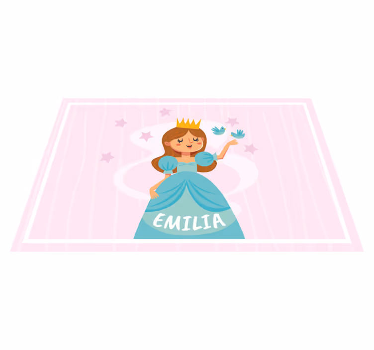 Individual de mesa infantil ilustración de princesa - TenVinilo