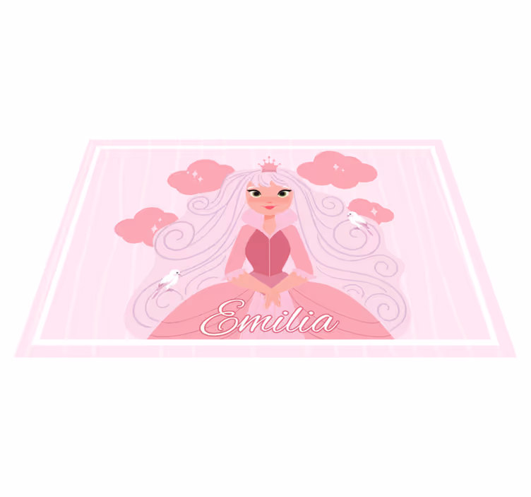 Individual de mesa infantil arte de personajes princesa - TenVinilo