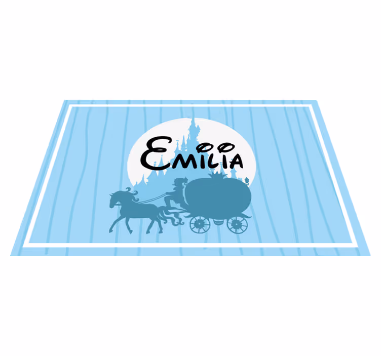 Individual de mesa infantil carroza tirada por caballos - TenVinilo