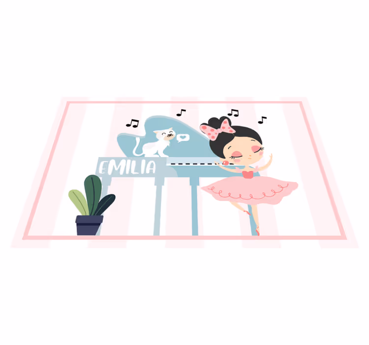Individual de mesa infantil figura de bailarina - TenVinilo