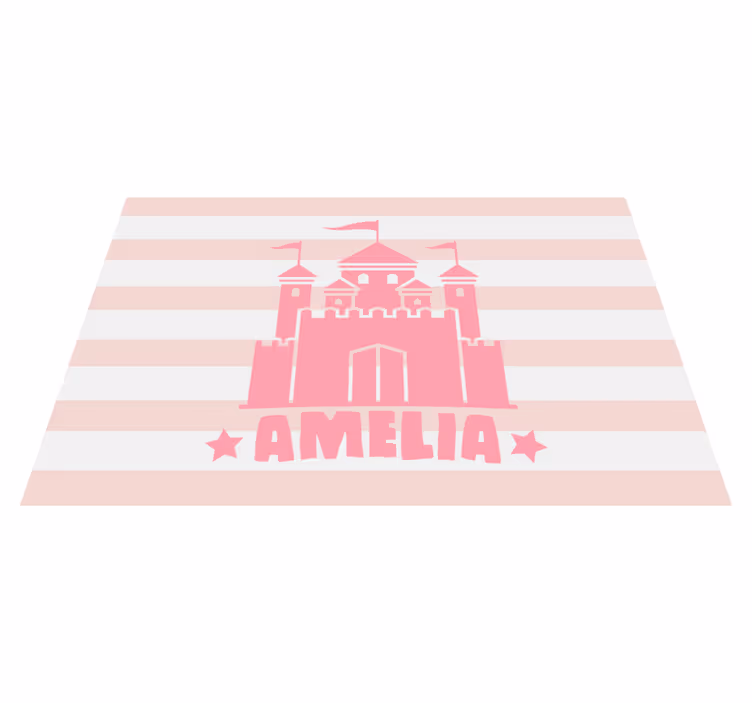 Mantel individual personalizable Castillo monocolor con princesas - TenVinilo