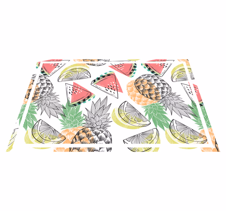 Individual original mesa patrón de frutas tropicales - TenVinilo