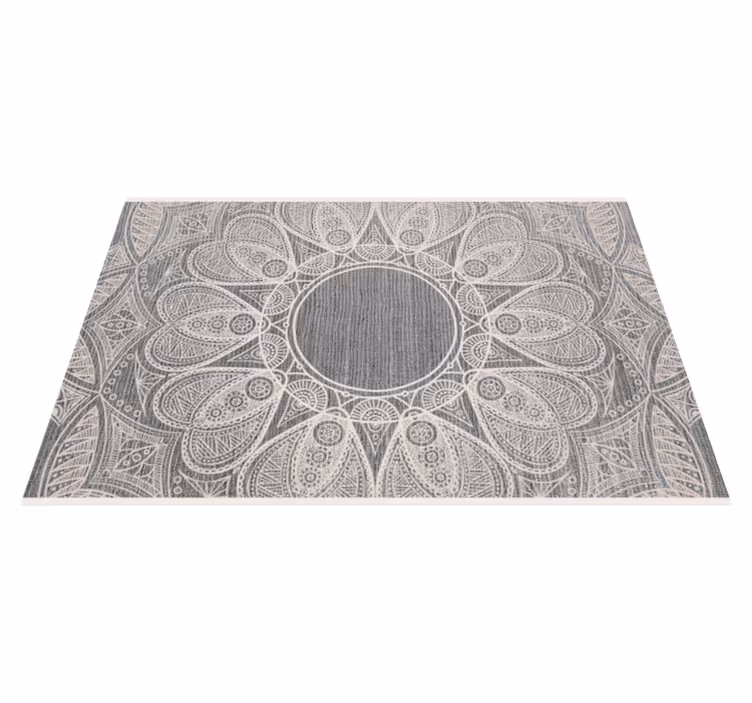 Mantel individual patrón Diseño artesanal étnico gris - TenVinilo