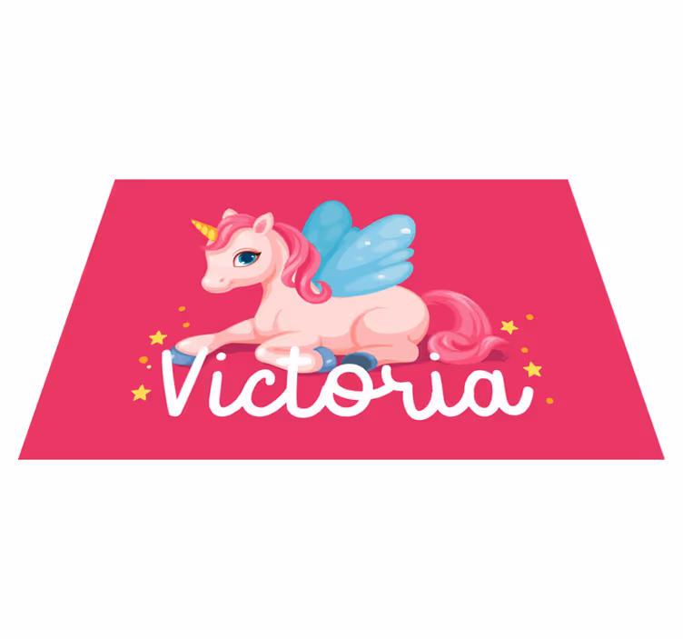 Individual de mesa infantil ilustración de unicornio soñador - TenVinilo
