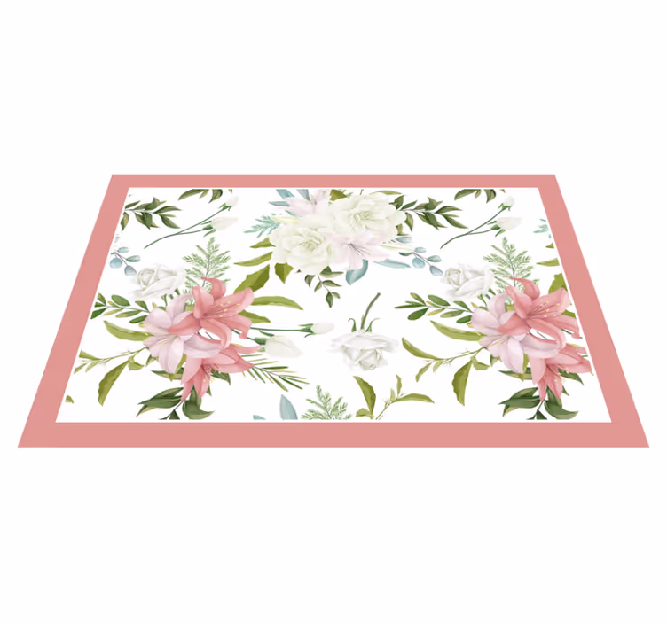 Individual original mesa centro de mesa con patrón floral - TenVinilo