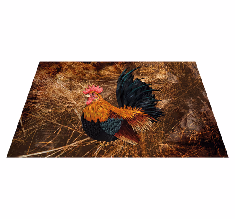 Individual original mesa arte del gallo vibrante - TenVinilo