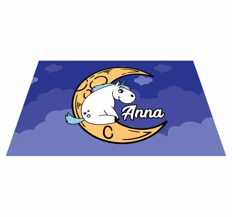 Individual de mesa infantil unicornio luna noche - TenVinilo