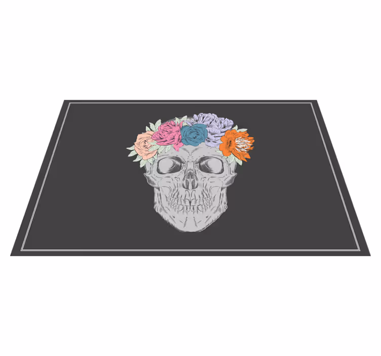 Individual original mesa corona floral de calavera - TenVinilo