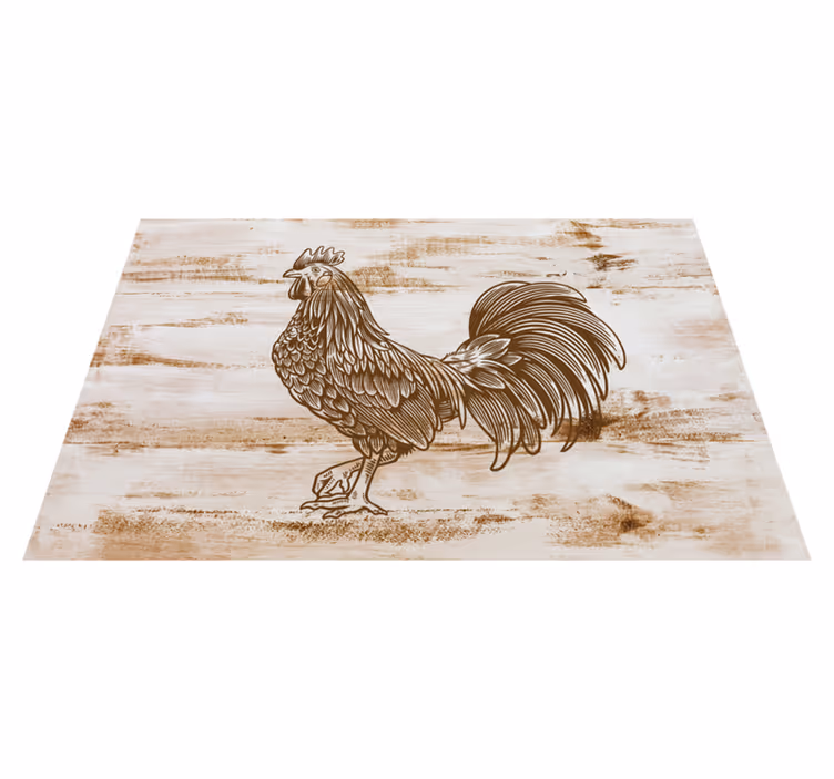 Individual mesa moderno ilustración gallo elegante - TenVinilo