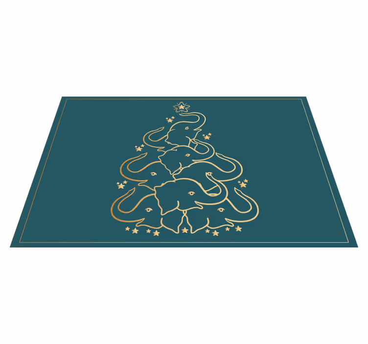 Individual de mesa navideño Árbol elefante elegante - TenVinilo