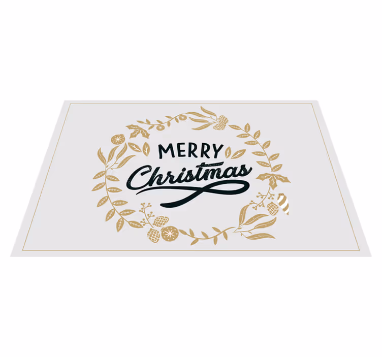 Individual de mesa navideño corona de navidad - TenVinilo