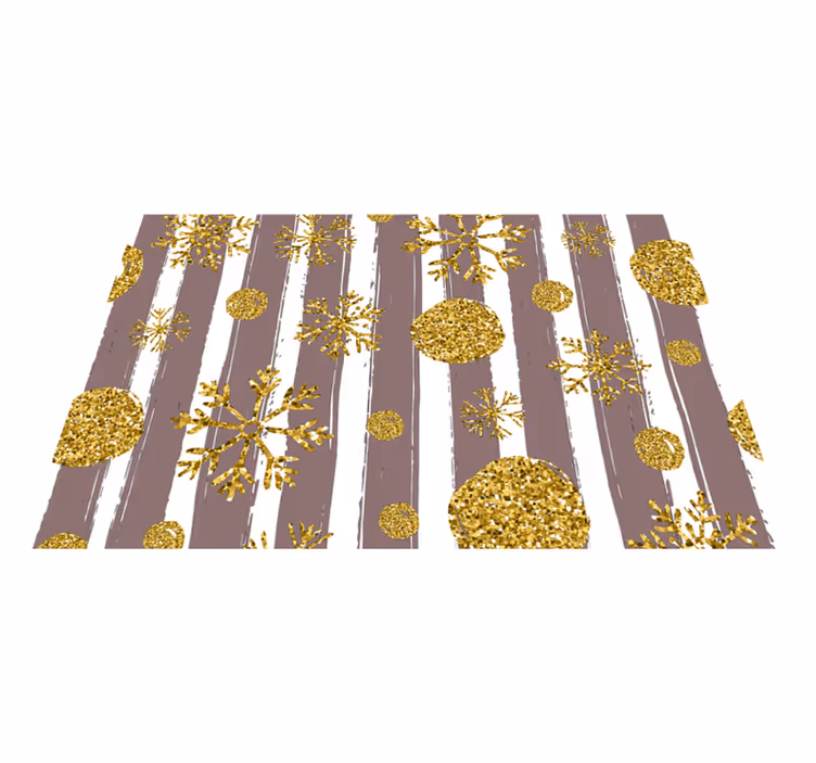 Individual de mesa navideño copos de nieve dorados - TenVinilo