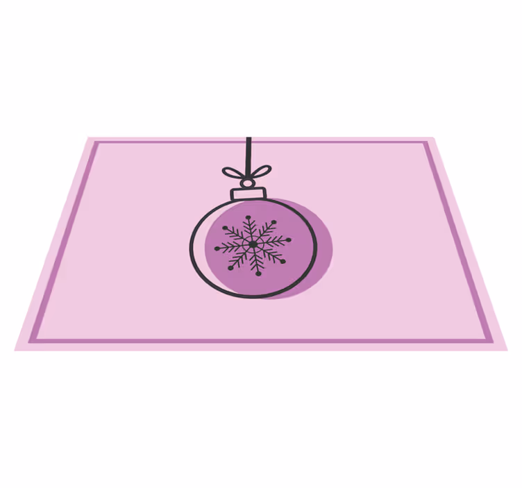 Individual de mesa navideño ilustración de copo de nieve - TenVinilo