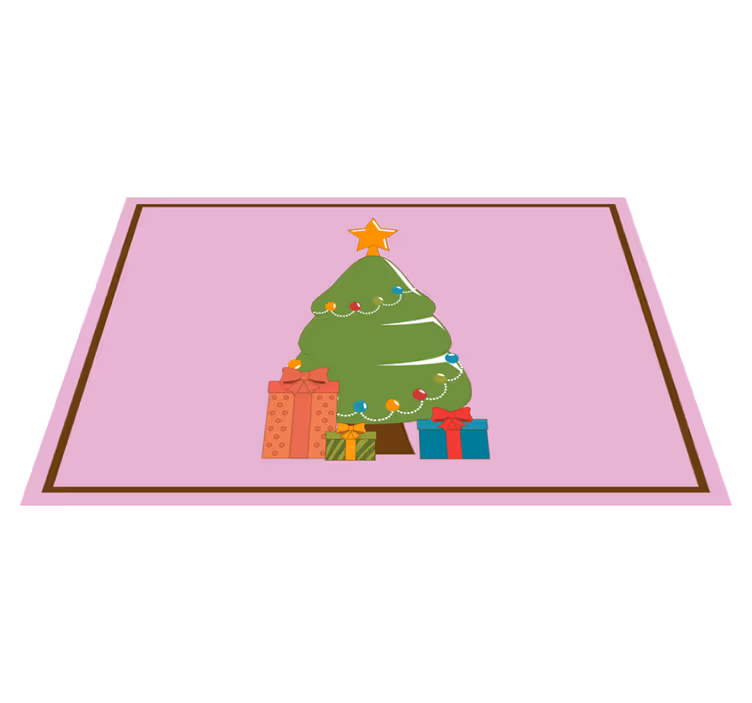 Individual de mesa navideño Árbol de navidad colorido - TenVinilo
