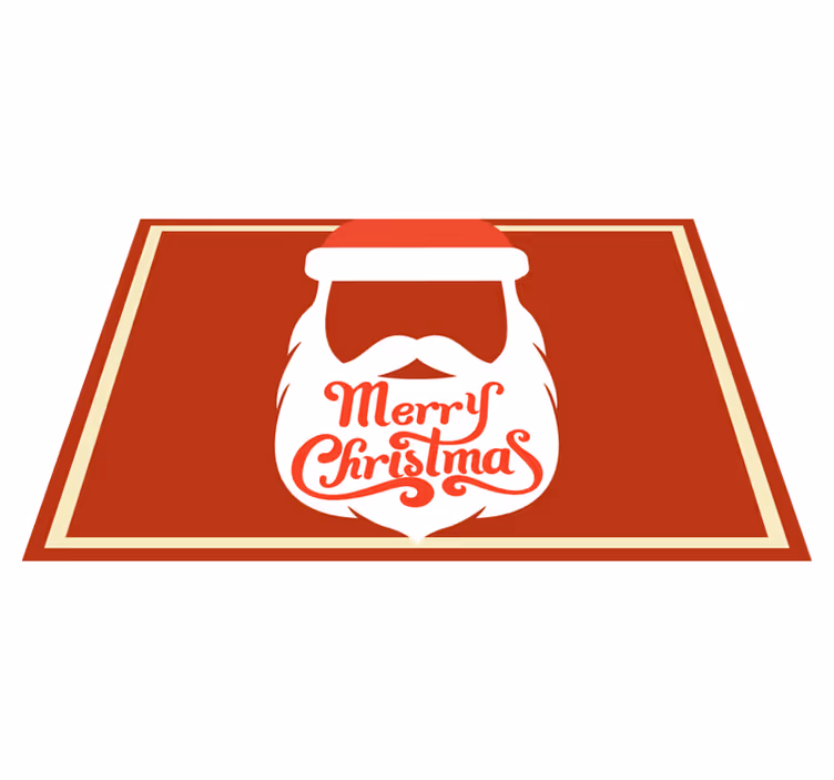Individual de mesa navideño gráfico de barba de santa - TenVinilo