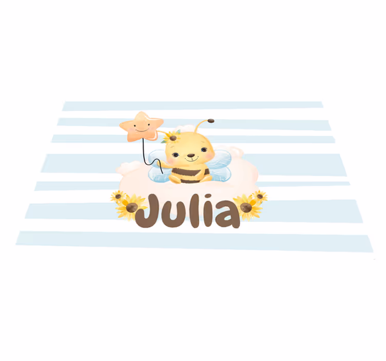 Individual de mesa infantil personaje de abeja lindo - TenVinilo