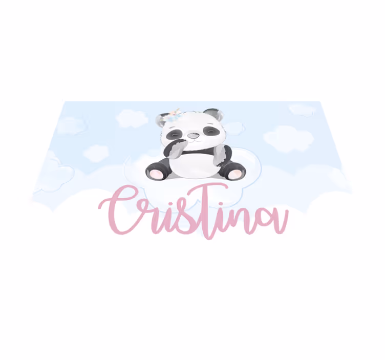 Individual de mesa infantil personaje panda tierno - TenVinilo