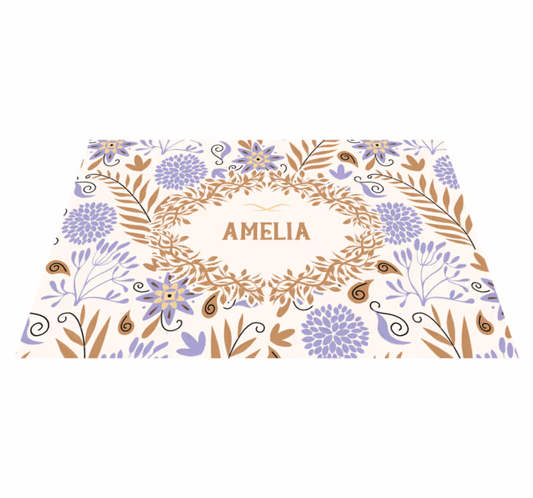 Individual mesa personalizable manteles de flores - TenVinilo