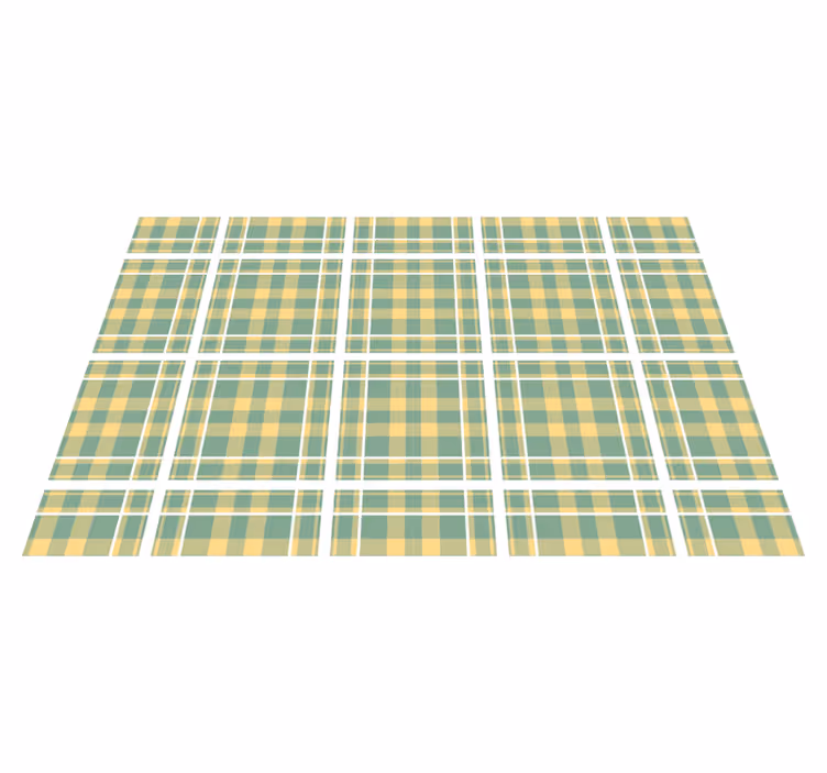Individual mesa patrón textil a cuadros - TenVinilo