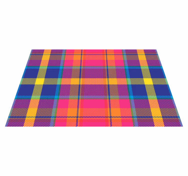 Individual mesa patrón cuadro de colores - TenVinilo