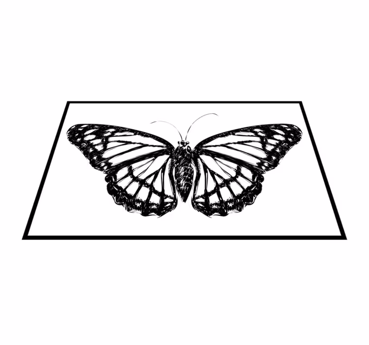 Individual original mesa ilustración de mariposa elegante - TenVinilo