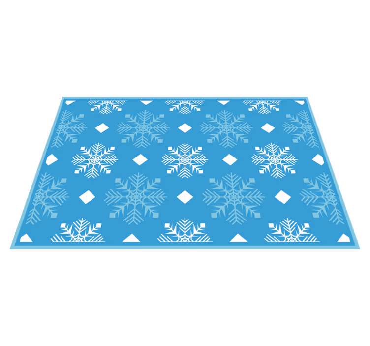 Individual de mesa navideño fondo de copos de nieve - TenVinilo