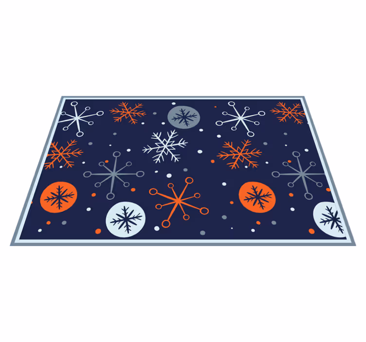 Individual de mesa navideño con patrones de copos - TenVinilo