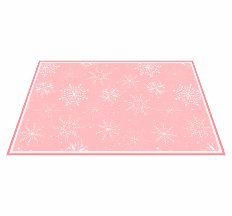 Individual de mesa navideño superficie texturizada copo - TenVinilo