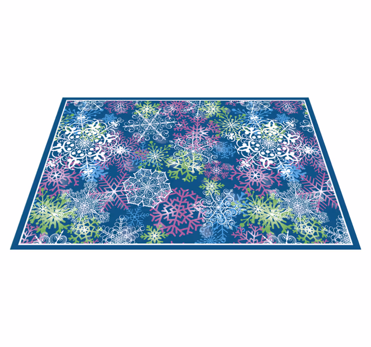 Individual de mesa navideño patrón copos de nieve - TenVinilo