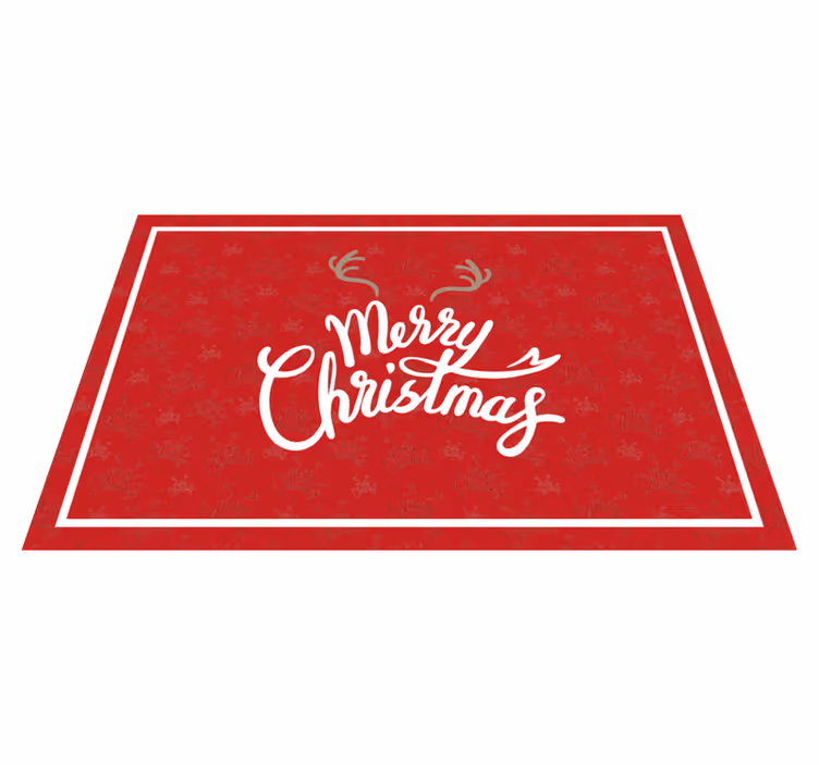 Individual de mesa navideño saludos navideños alegres - TenVinilo