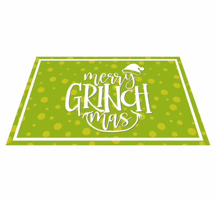 Individual de mesa navideño diseño grinch mas - TenVinilo