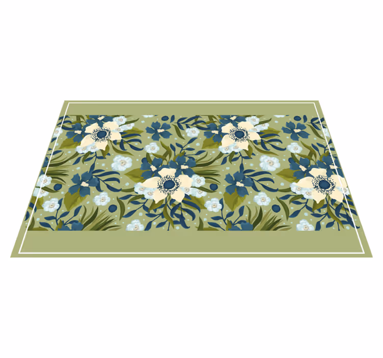 Individual mesa patrón fondo floral - TenVinilo