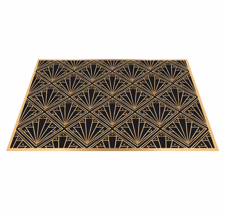 Mantel individual elegante Deco dorado y negro - TenVinilo