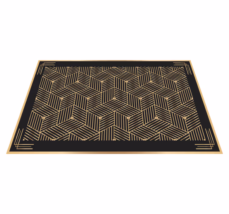 Individual mesa patrón geometría dorada - TenVinilo