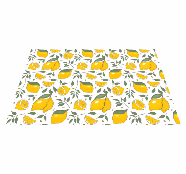 Mantel individual original Limones y flores tropicales - TenVinilo