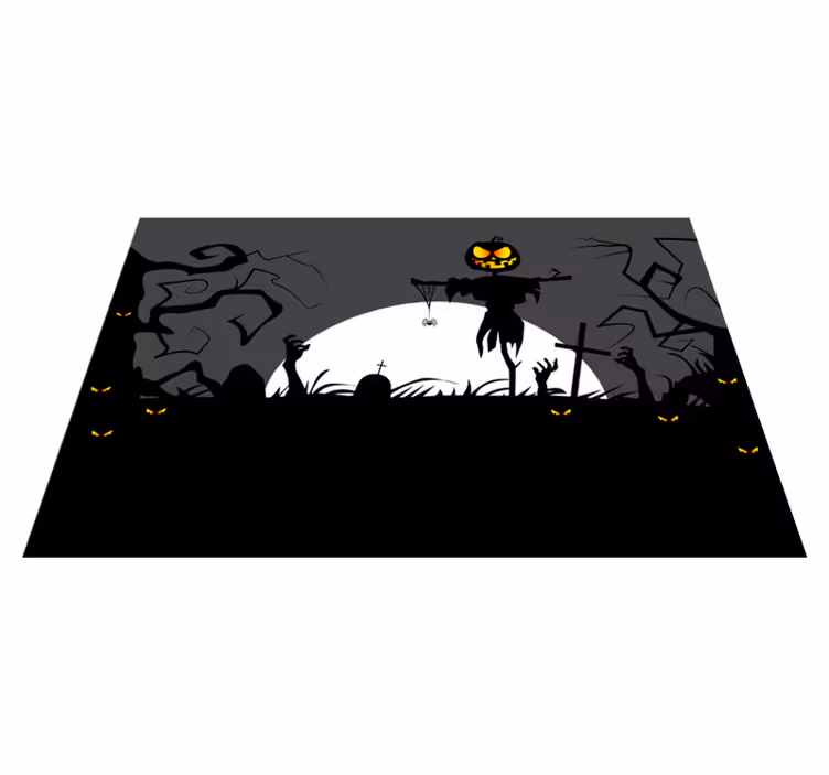 Individual mesa halloween espantapájaros calabaza - TenVinilo