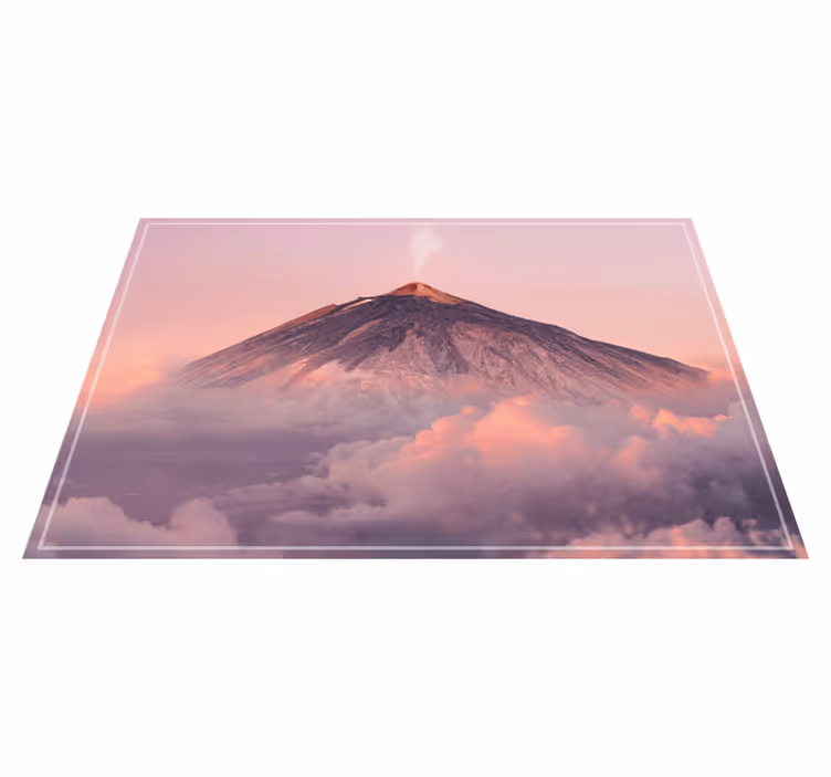 Individual mesa moderno paisaje montañoso volcánico - TenVinilo