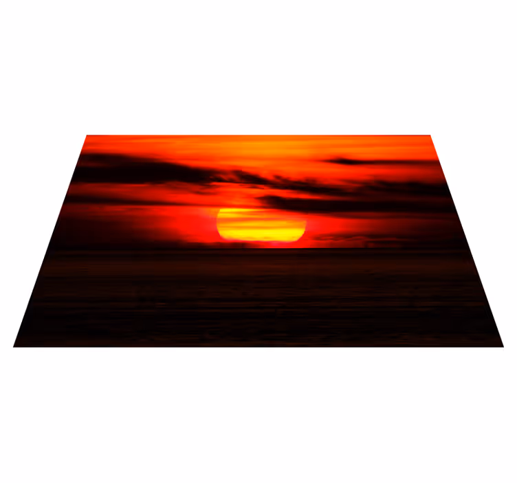 Individual de mesa elegante atardecer sobre el océano - TenVinilo