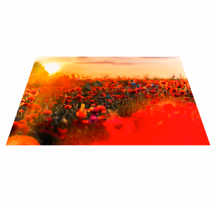 Individual mesa patrón campo de amapolas serenidad - TenVinilo