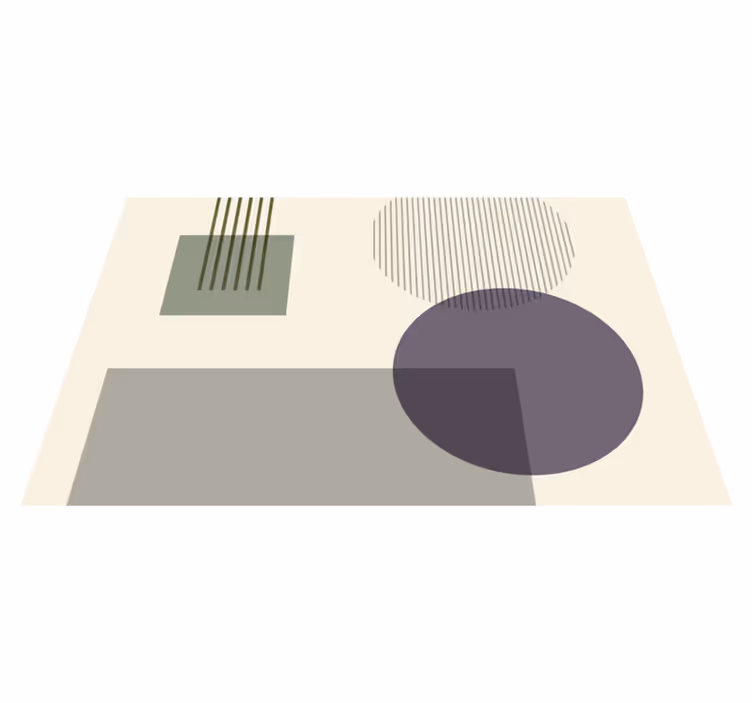 Individual mesa moderno patrón de formas geométricas - TenVinilo
