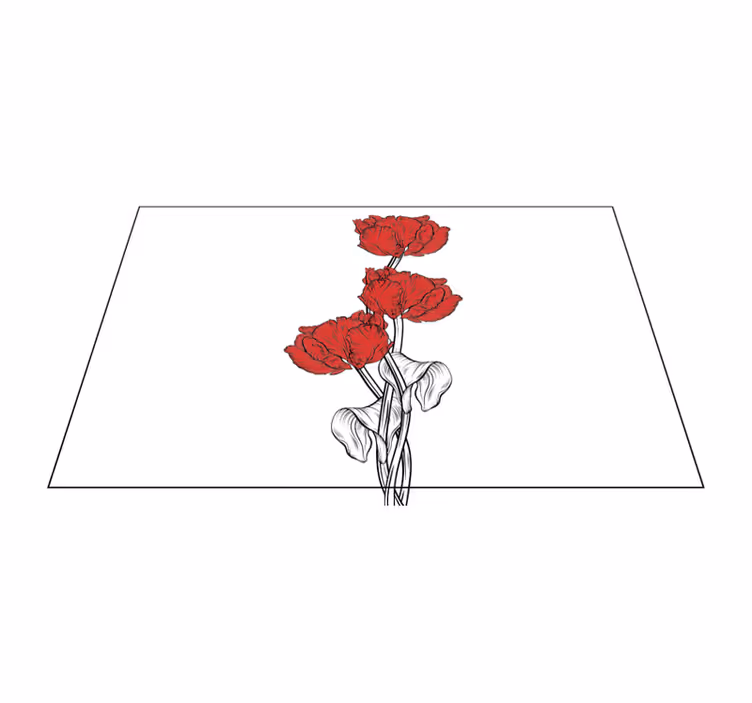 Individual original mesa arreglo floral rojo - TenVinilo