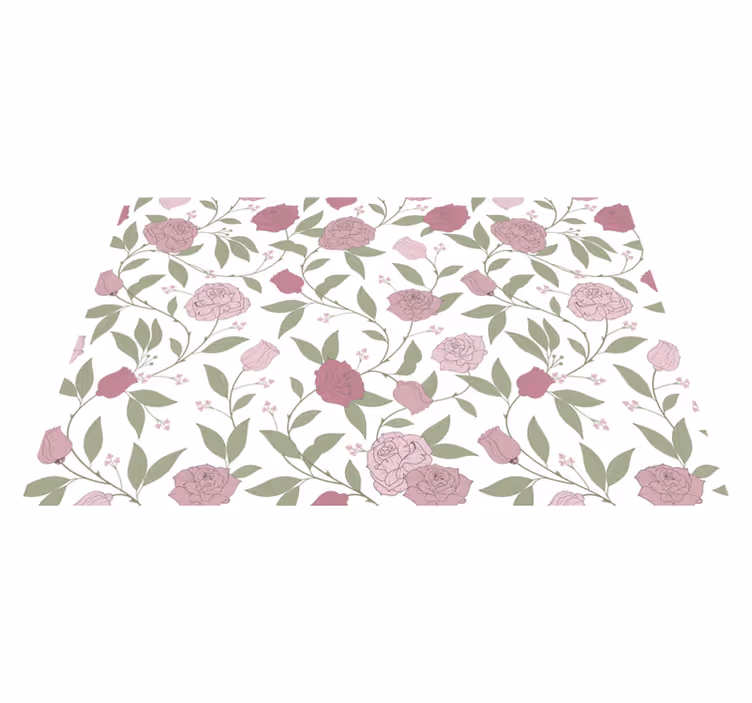 Individual original mesa patrón floral elegante - TenVinilo