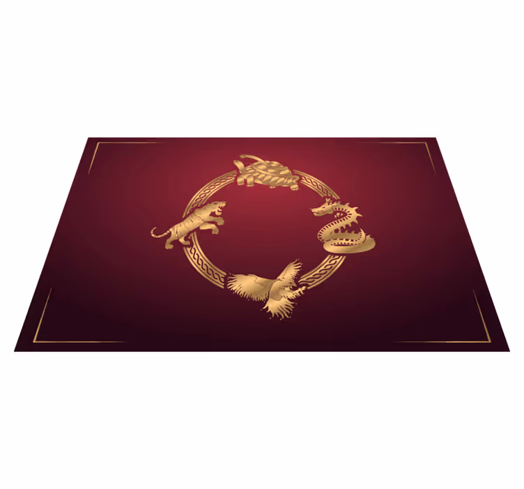 Individual original mesa emblemas de animales dorados - TenVinilo