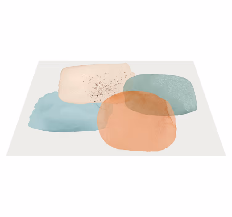 Individual mesa patrón formas en colores apagados - TenVinilo