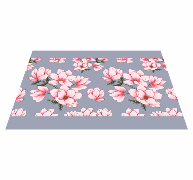 Individual original mesa patrón floral magnolia rosa - TenVinilo